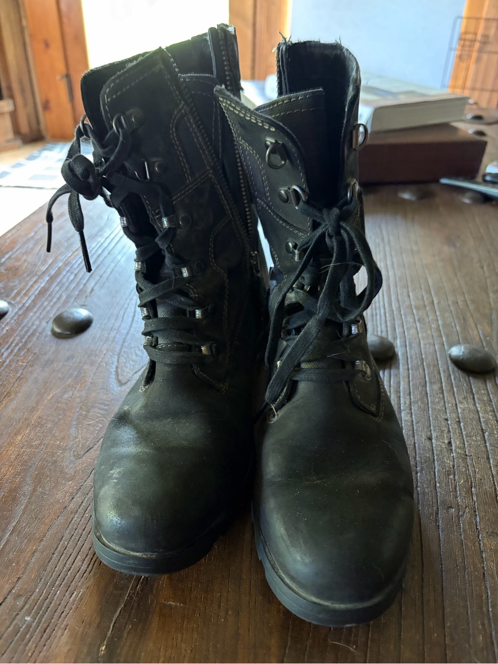 Sorel Black Lace-Up Women's Tactical Boots